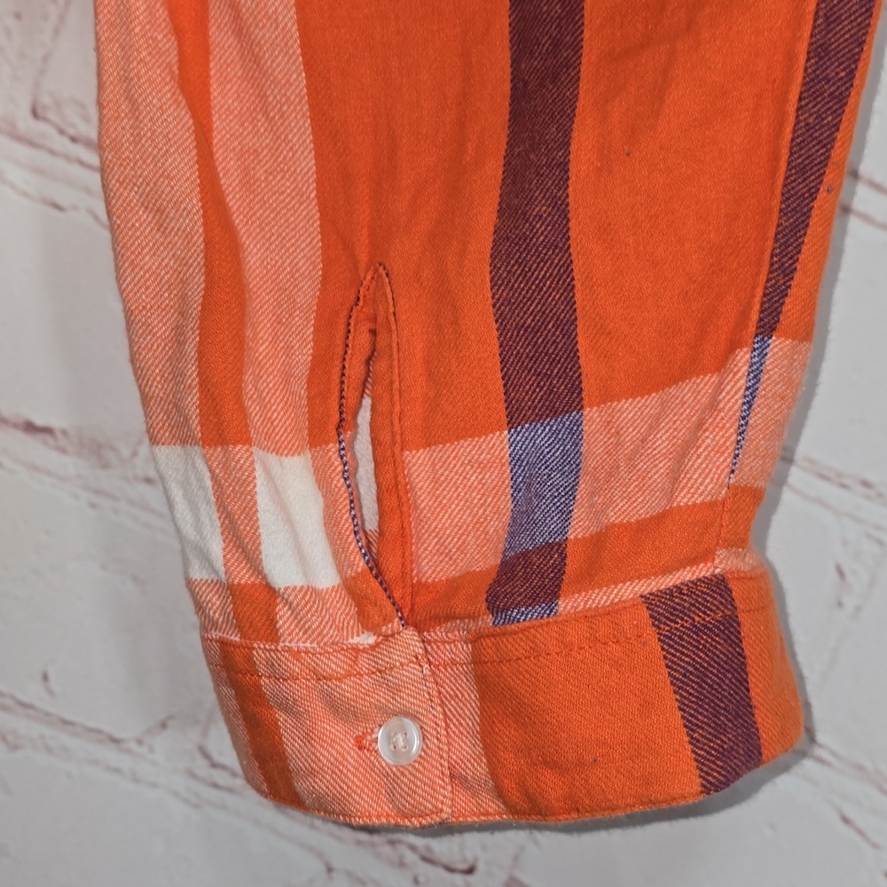 Clemson University Tigers Plaid Woven Tunic Long Sleeve Shirt Womens Size XL - Picture 6 of 11
